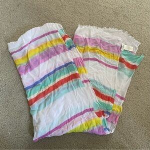 Kade Spade lightweight rainbow wrap scarf beach coverup